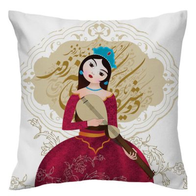Printed Velvet Cushion Cover – Girl Design (Set of 2)