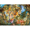 Hand-Knotted Persian Wall Hanging Rug from Tabriz Depicting Dayereh Hasti Miniature