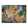 Hand-Knotted Persian Wall Hanging Rug from Tabriz Depicting Cycle of life Miniature