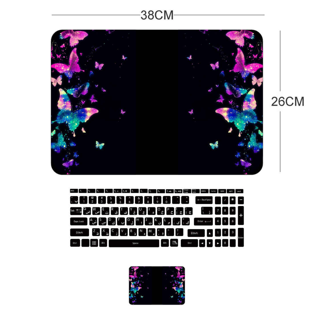 Laptop & Keyboard Stickers Model Butterfly