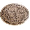Decorative Copper Tray Hand-Engraved with Persian Artisanal Taha
