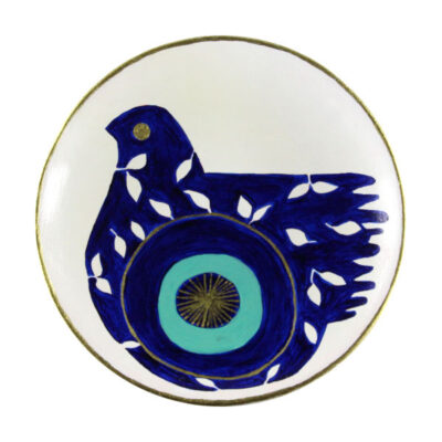 Decorative Pottery Plate Hand-Painted Cheshm Nazar