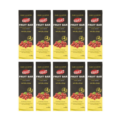 Galin Cornel Cherry Fruit Bars – Persian Traditional Sour Fruit Leather, 60g (10 Pieces)