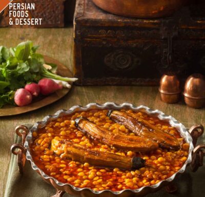 Gheymeh Bademjan – Persian Eggplant & Yellow Split Pea Stew, Canned (Pack of 10)