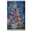 Hand-Knotted Persian Wall Hanging Rug from Tabriz Depicting Morning Bloom Miniature