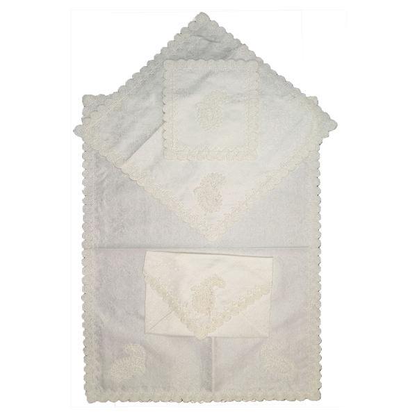 Persian Termeh Prayer Mat Luxury Islamic Sajada White