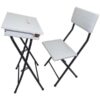 Set of Stackable Prayer Chair & Table for Salah & Muslims White