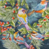 Hand-Knotted Persian Pictorial Rug from Tabriz Depicting Birds & Flowers