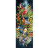 Hand-Knotted Persian Pictorial Rug from Tabriz Depicting Birds & Flowers