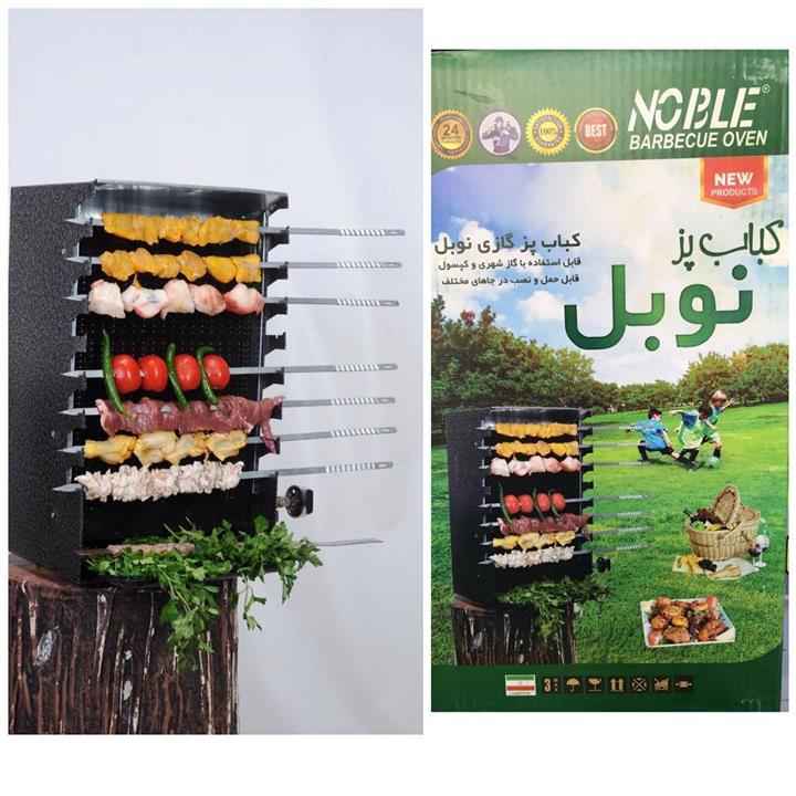 Vertical Gas Burner Grill for Kebabs with 10-Skewer Stand
