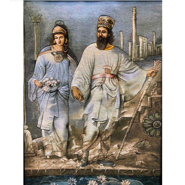 Handmade Tableau Rug - Cyrus and Mandana