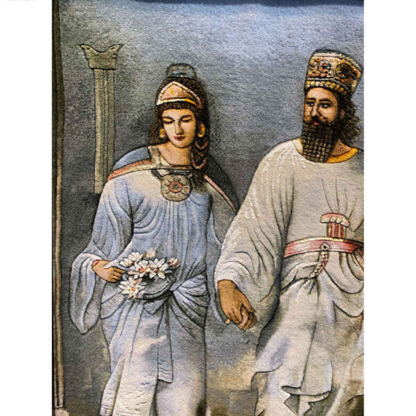Handmade Tableau Rug - Cyrus and Mandana
