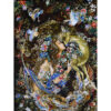 Hand-Knotted Persian Wall Hanging Rug from Tabriz Depicting Nature Miniature