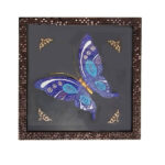 Framed Metal Art with Minakari – Artistic Butterfly