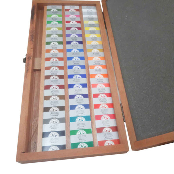 Watercolor Paint Set of 48 Pans In Wood Box