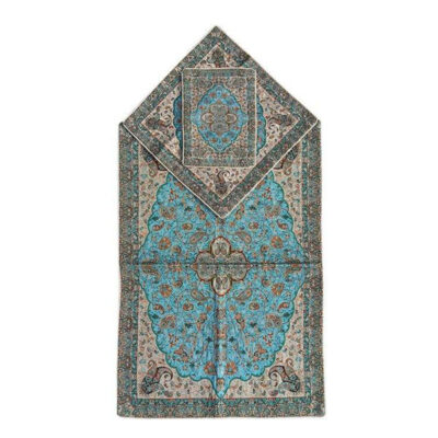 Persian Termeh Prayer Mat Luxury Islamic Sajada Blue