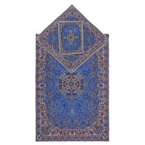 Sajadeh: Islamic Muslim Prayer Mat Termeh - Dark Blue