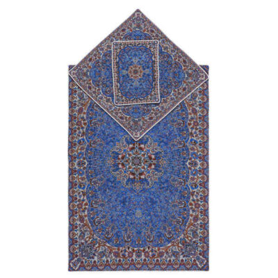Persian Termeh Prayer Mat Luxury Islamic Sajada Blue