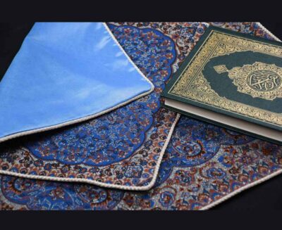 Persian Termeh Prayer Mat Luxury Islamic Sajada Blue