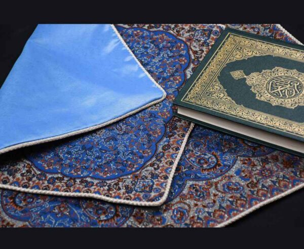 Sajadeh: Islamic Muslim Prayer Mat Termeh - Dark Blue