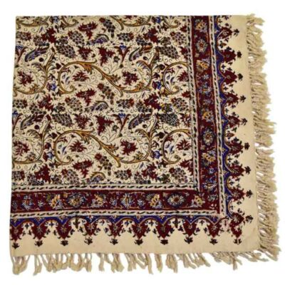 Persian Tablecloth: Isfahan’s Traditional Kalamkari Block Print Autumn