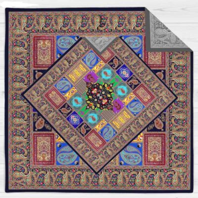 Travel Prayer Mat for Muslim Pocket Sized & Portable Paisley Pattern