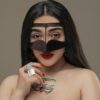 Handcrafted Battoulah Mask - Gulf Burqa Gray