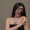 Handcrafted Battoulah Mask - Gulf Burqa Gray