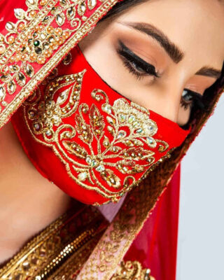 Handcrafted Fashion Embroidered Face Mask for Women – Model Abtin