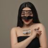 Handcrafted Battoulah Mask - Gulf Burqa Gray