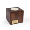 Islamic Wooden Cube Tealight Holder Bismillah
