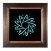 Framed Islamic Turquoise Stone Inlay Art Ali