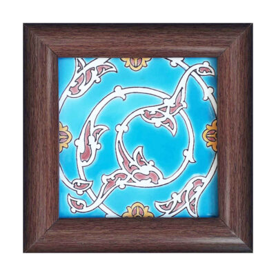 Decorative Persian Framed Ceramic Tile – Eslimi