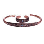 Set of Persian Copper Ring & Bracelet Model Fravashi