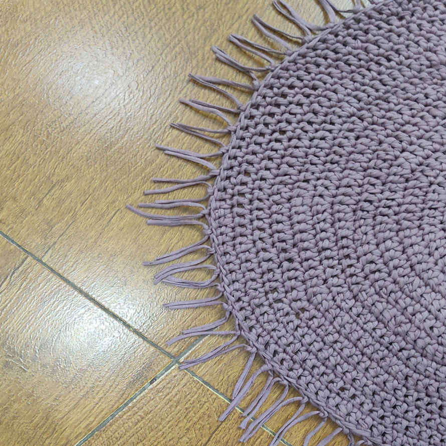 Macrame HandKnit Rug Model Crocheted Purple ShopiPersia