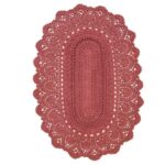 Handwoven Boho Macrame Floor Rug – Oval Shape