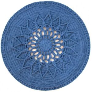 Round Hand Knitted Rug Model Sun