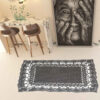Handwoven Boho Macrame Floor Rug – Gray Color