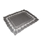 Handwoven Boho Macrame Floor Rug – Gray Color