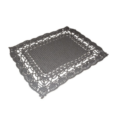 Handwoven Boho Macrame Floor Rug – Gray Color