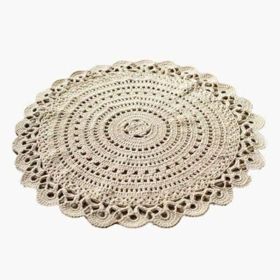 Handwoven Boho Macrame Floor Rug – Shining Sun Design