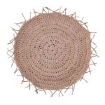 Handwoven Boho Macrame Floor Rug – Round Shape
