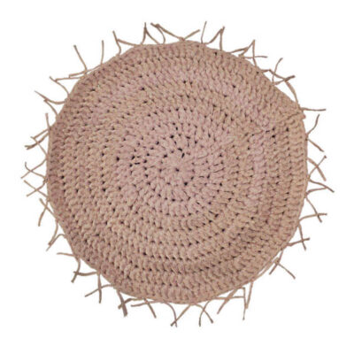 Handwoven Boho Macrame Floor Rug – Round Shape