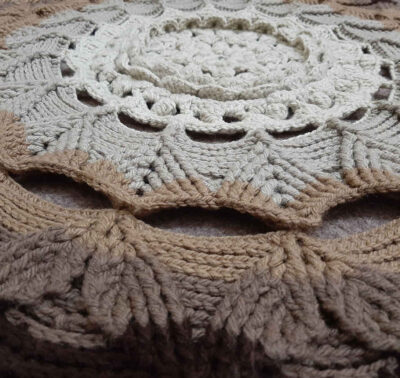 Handwoven Boho Macrame Floor Rug – Arkano Pattern