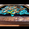 Framed Islamic Calligraphy Marquetry Wood Inlay Art Hasbunallahu Wa Ni'mal Wakeel