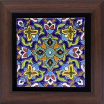 Decorative Persian Framed Ceramic Tile – Traditional