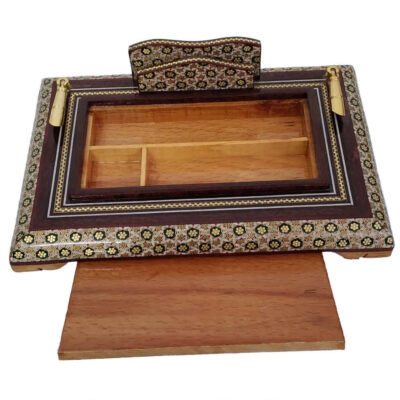 Classic Wooden Pen Container – Authentic Khatamkari Craft