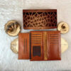 Persian Leather Long Wallet with Eshgh Design