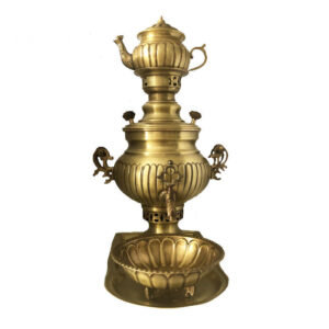 Persian Brass Samovar Decorative Charcoal Tea Maker 3.5-Liter