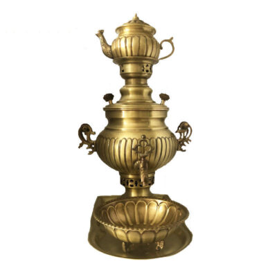 Persian Brass Samovar Decorative Charcoal Tea Maker 3.5-Liter